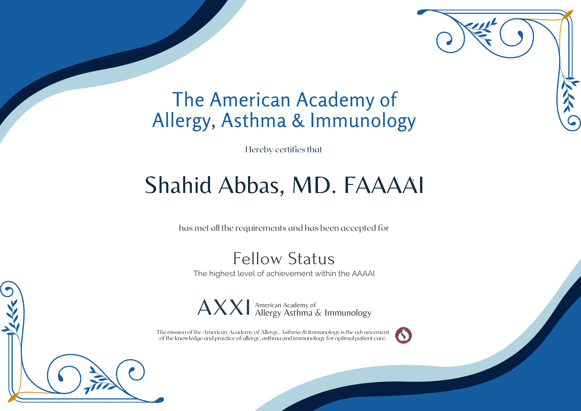  American Academy of Allergy, Asthma & Immunology 