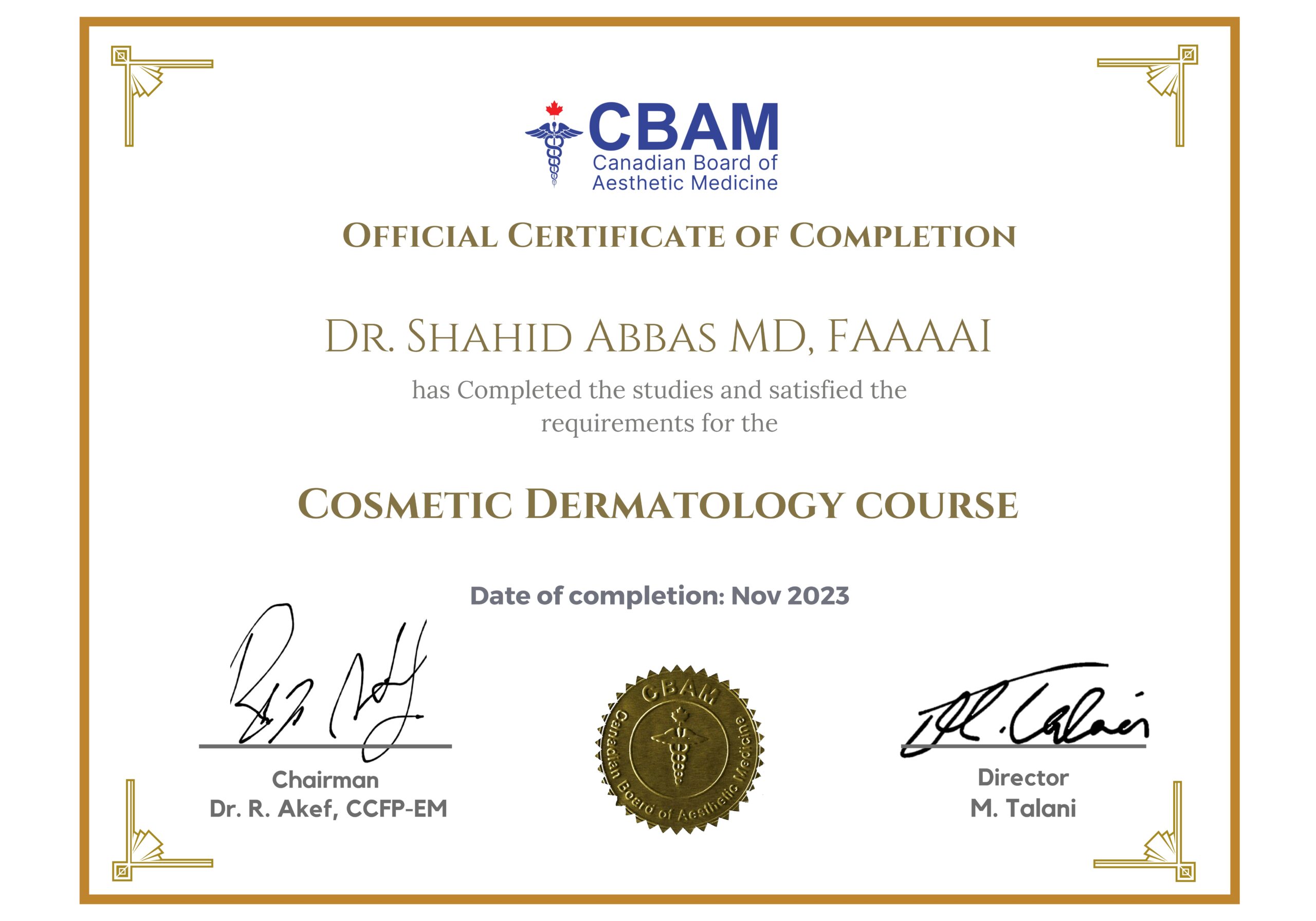  Cosmetic Dermatology Course 